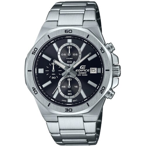 Наручные часы CASIO Edifice EFV-640D-1A, серебряный, черный