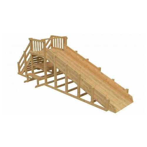 Зимняя деревянная заливная горка выше всех ледянка 1 (без покрытия)