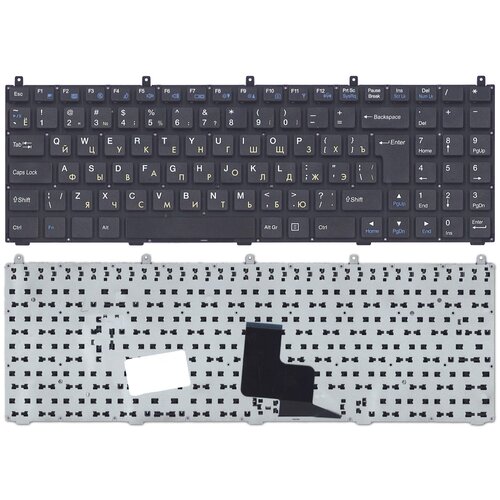 Клавиатура для ноутбука DNS W765S черная без рамки, большой Enter