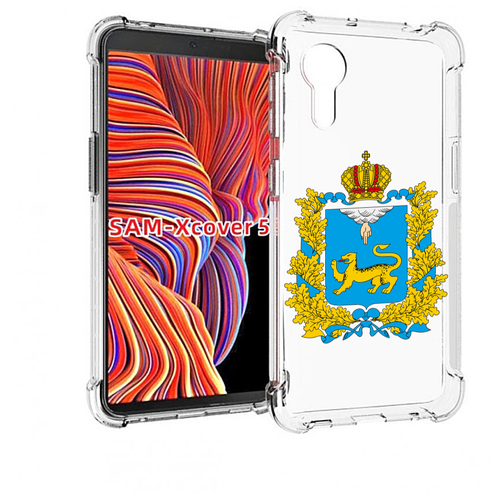 Чехол MyPads герб-псковская-область для Samsung Galaxy Xcover 5 задняя-панель-накладка-бампер