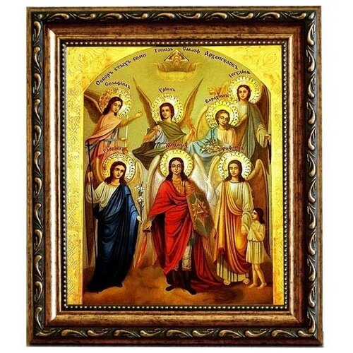 Собор семи Святых Архангелов Божьих. Икона на холсте. жития святых небесные покровители 100 имён