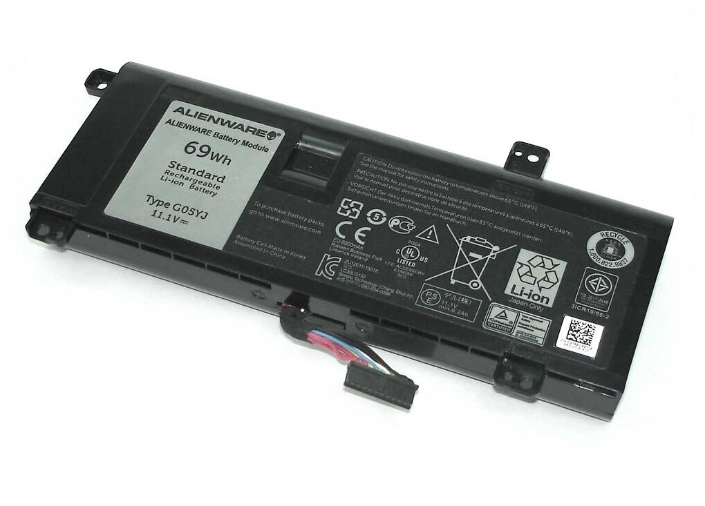 Аккумуляторная батарея для ноутбука Dell Alienware 14 11.1V 69Wh G05YJ