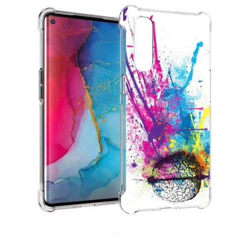 Чехол задняя-панель-накладка-бампер MyPads яркий красочный мозг для OPPO Reno 3 Pro 5G противоударный чехол mypads яркий красочный мозг для oppo reno7 pro 5g задняя панель накладка бампер