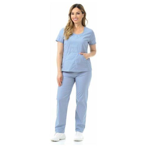 фото Костюм медицинский женский "киса" 124.1.2 (54, тиси люкс, цвет серый) medicalwear