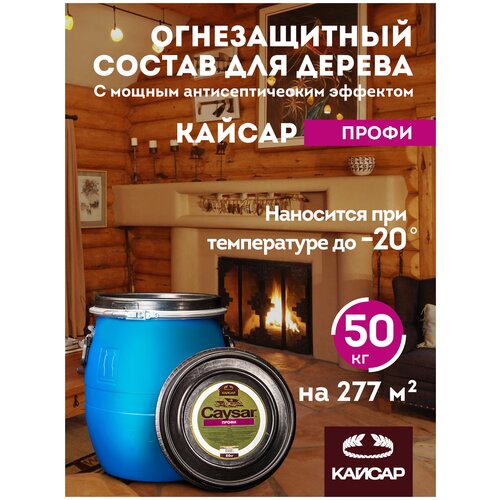 Кайсар Профи. Огнебиозащитный состав для дерева, 50 кг.
