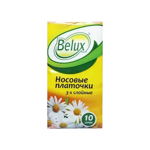 платочки русалочка с ароматом мяты 10 листов 1 пачка Платочки Belux Носовые платочки, 10 листов, 1 пачка, желтый