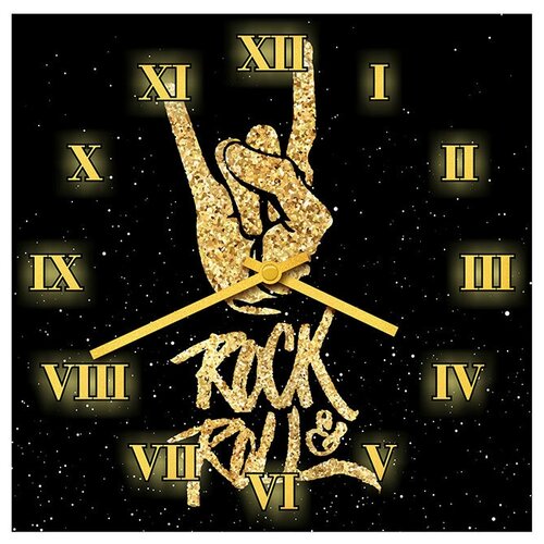 фото Svs настенные часы svs 4001580 символ рок н ролл