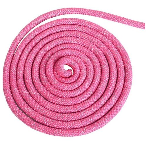фото Скакалка гимнастическая с люрексом 3 м, цвет розовый китай