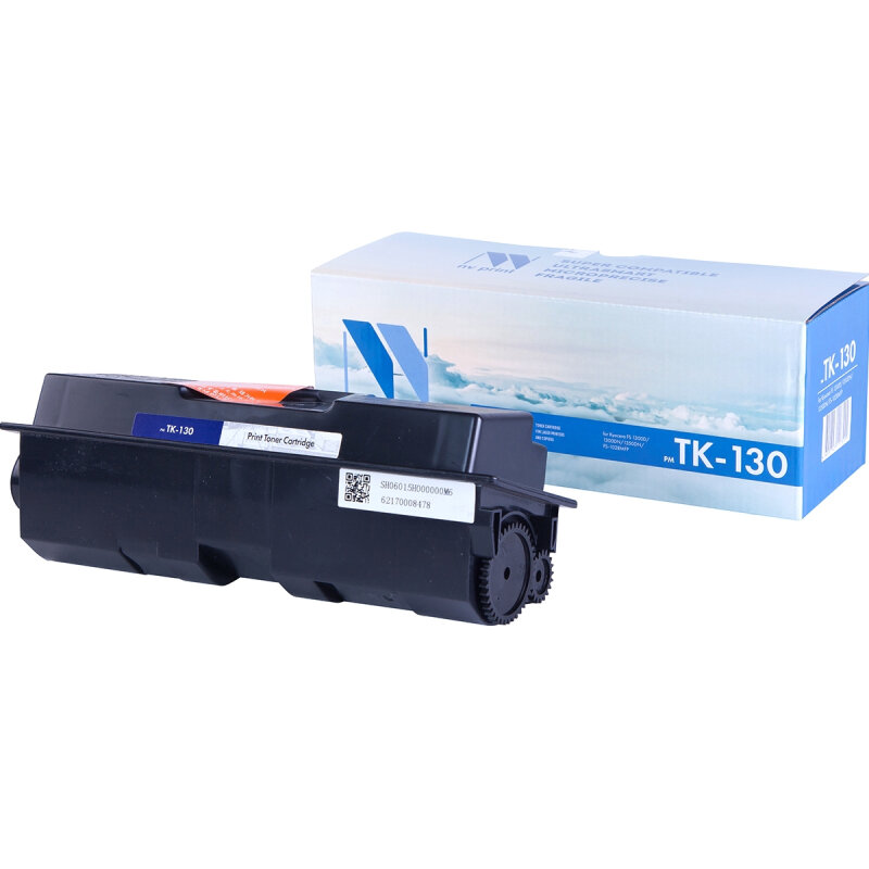 Тонер-картридж NV PRINT TK-130 подходит для Kyocera FS-1300D/1300DN/1028MFP/DP/1128MFP, Ресурс 7200 страниц