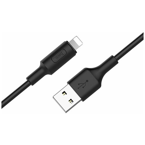 Кабель Hoco RA1 USB to Apple Lightning 1m Black кабель hoco ra1 usb to microusb 1m black
