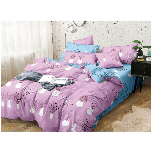 фото Постельное белье поплин f-38012 2 сп. с простыней на резинке 160/200 см. ivselena