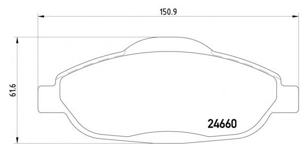 Дисковые тормозные колодки передние Textar 2466001 для Peugeot 308, Mercedes-Benz C-class, Peugeot 3008, Peugeot 408 (1 шт.)
