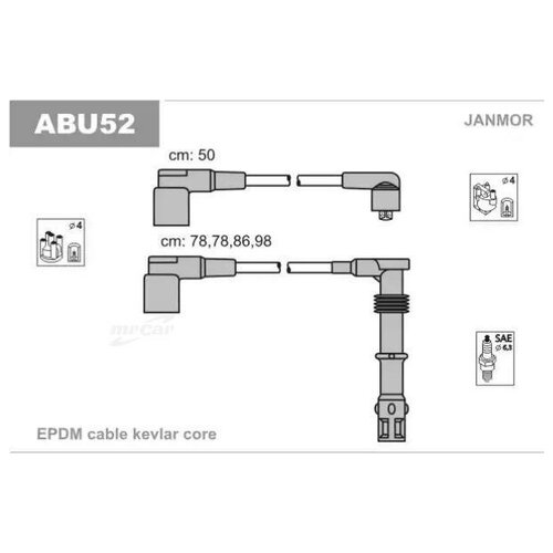 JANMOR ABU52 JM-ABU52_к-кт проводов\ Audi 100/A6 2.0i 16V 92-97