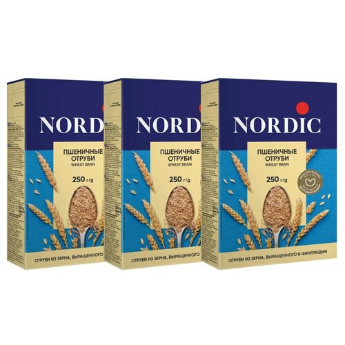 Отруби пшеничные 3 шт по 250 г Nordic
