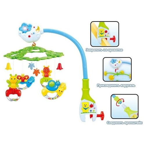 Музыкальная карусель на кровать Насекомые музыкальная карусель на кровать улиточки