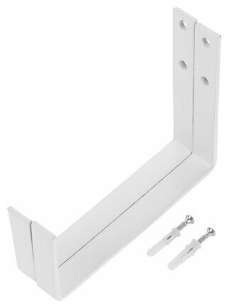 фото Держатель настенный для балконного ящика 16 см белый.