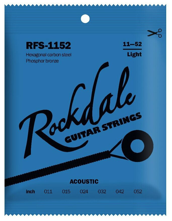 Струны для акустической гитары фосфорная бронза 11-52 ROCKDALE RFS-1152