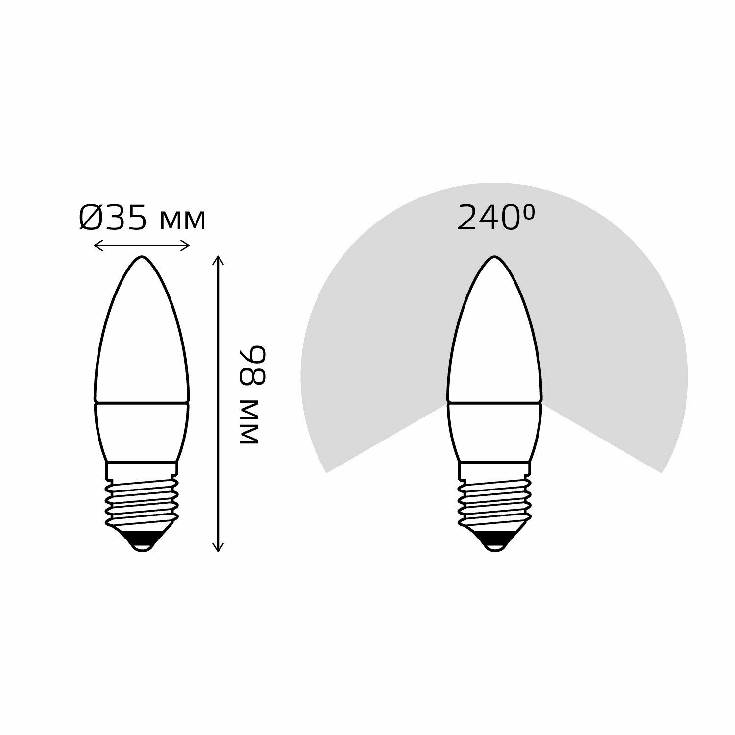Светодиодная лампочка Gauss Elementary Candle 3000K (6 Вт, E27) 10 шт (33216) - фотография № 19