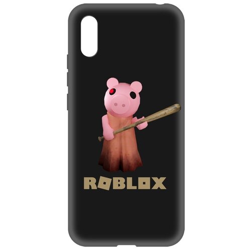 Чехол-накладка Krutoff Soft Case Roblox-Пигги для Xiaomi Redmi 9A черный чехол накладка krutoff soft case roblox заключенный для xiaomi redmi 10 черный