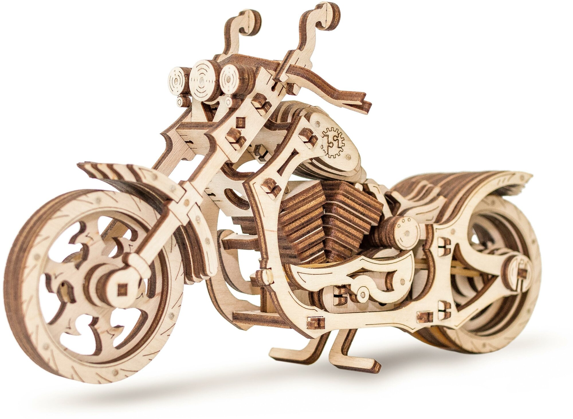 Конструктор деревянный 3D EWA Мотоцикл Cruiser