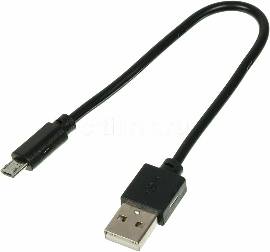 Кабель Digma USB A(m)-micro USB B (m) 0.15м black simple - фото №4