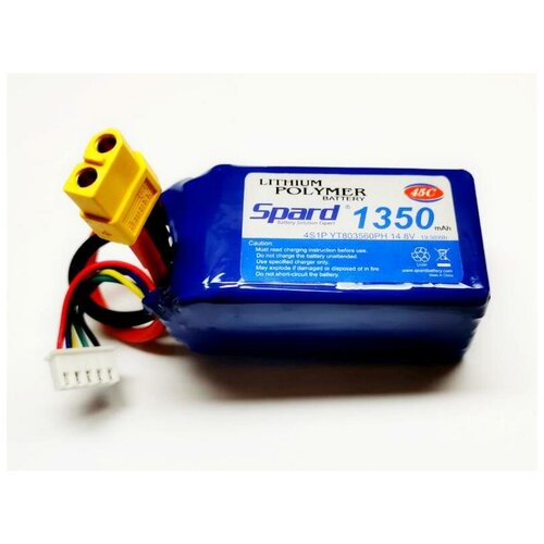 Аккумулятор Li-Po Spard 1350mAh, 14,8V, 45C, XT60 - YTA005