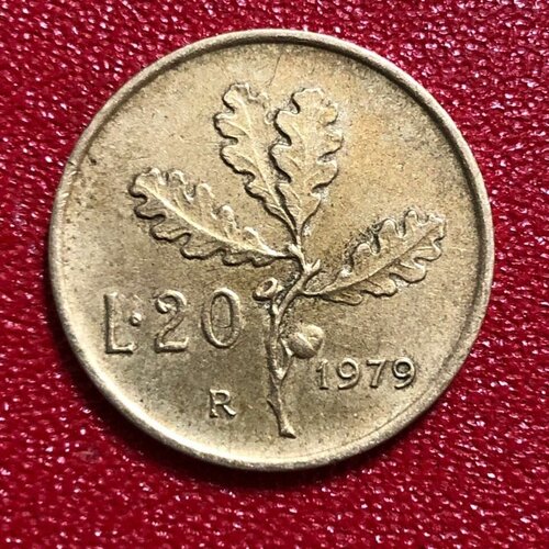 Монета Италия 20 Лир 1979 год #5-1