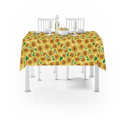фото Набор столового белья "мари санна"; подсолнухи желтые; размер 150 х 180 ночь нежна