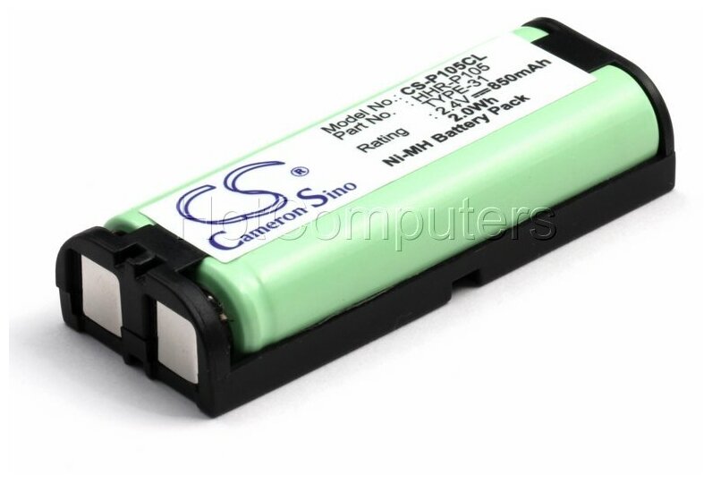 Аккумуляторная батарея CameronSino CS-P105CL для IP телефона Panasonic KX 242 (HHR-P105) 2.4V 850mAh Ni-Mh
