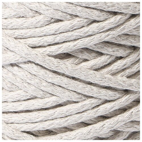 Osttex Шнур для вязания 100% хлопок, ширина 5 мм 100м/450гр (кремовый)