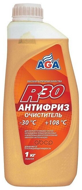 Антифриз Очиститель Для Промывки Системы Охлаждения Aga Готовый -30c Безцветный 1 Кг Aga045r AGA арт. AGA045R