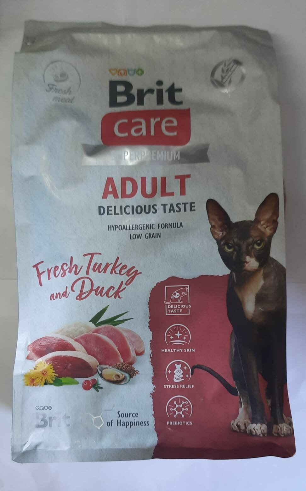 Сухой корм для привередливых кошек Brit Care Cat Adult Delicious Taste , с индейкой и уткой 1,5 кг - фотография № 12