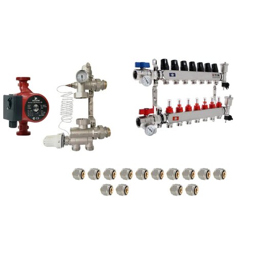 Комплект водяного теплого пола до 110квм нерж с насосом 27799₽