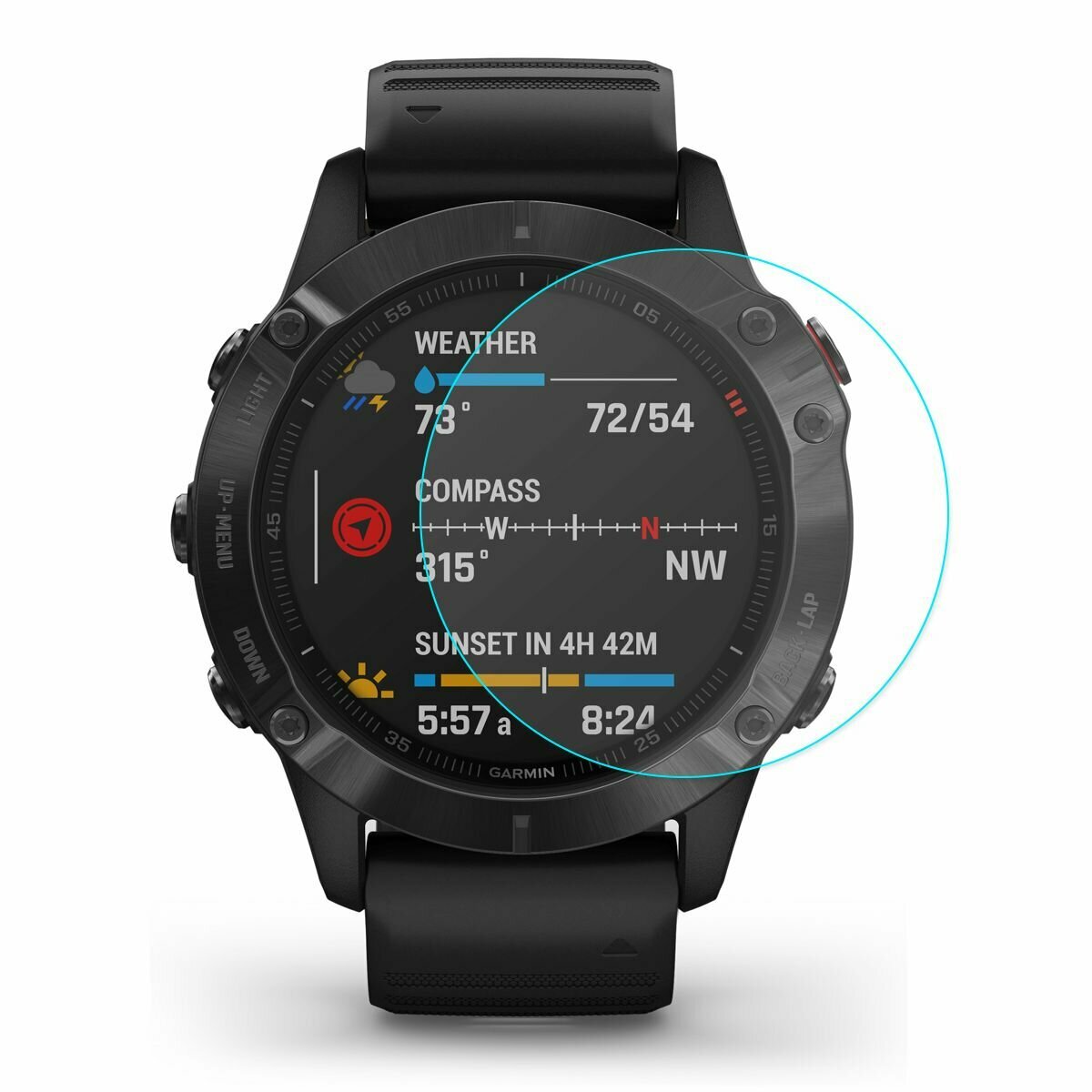 Защитное стекло 0,2 мм для Garmin Fenix 6 / 6 Pro / 6 Sapphire 47мм