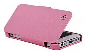 Фото Чехол-книжка HOCO Duke folder Leather Case для iPhone 5/5s/SE Pink (розовый)