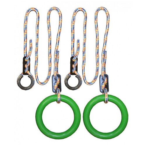 Кольца гимнастические круглые КГ01В - Зеленый