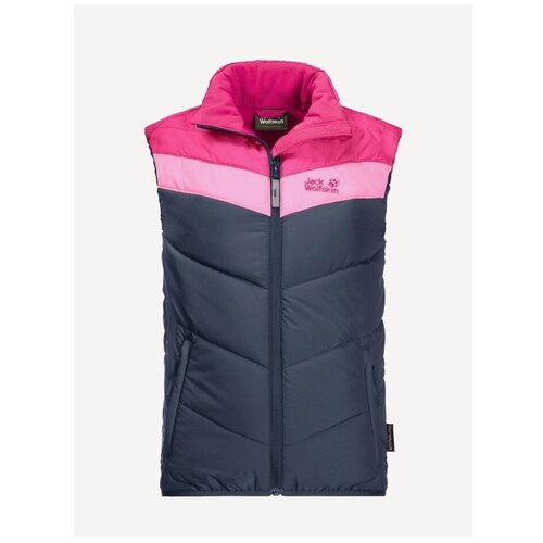 фото Жилет jack wolfskin three hills vest kids, дет., цвет pink peony, размер 128