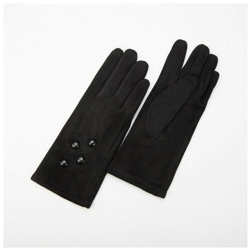 фото Перчатки женские, безразмерные, без утеплителя, цвет чёрный ---