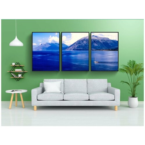 фото Набор модулных постеров для интерьера "греция, море, океан" 60x90 см. в тубусе, без рамки lotsprints