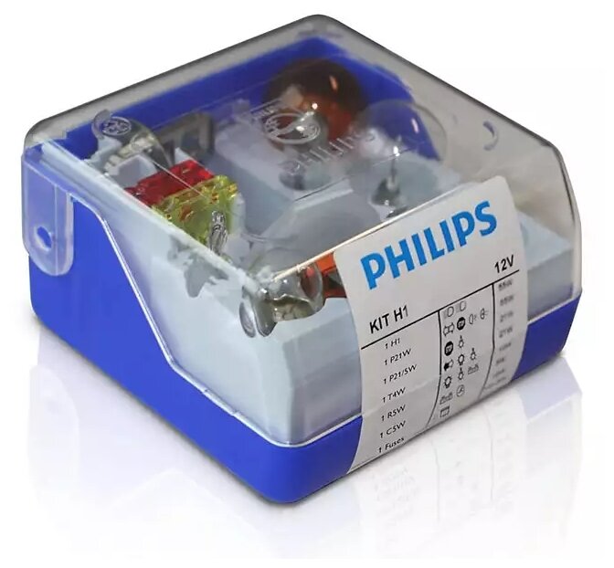 Лампа автомобильная галогенная Philips Single Kit 55008SKKM H1 12V P14,5s 55008K 1 шт.