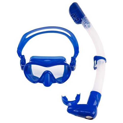 Комплект Scorpena Junior маска+трубка маска aquadiscovery reef одностекольная черный силикон черная рамка прозрачное стекло