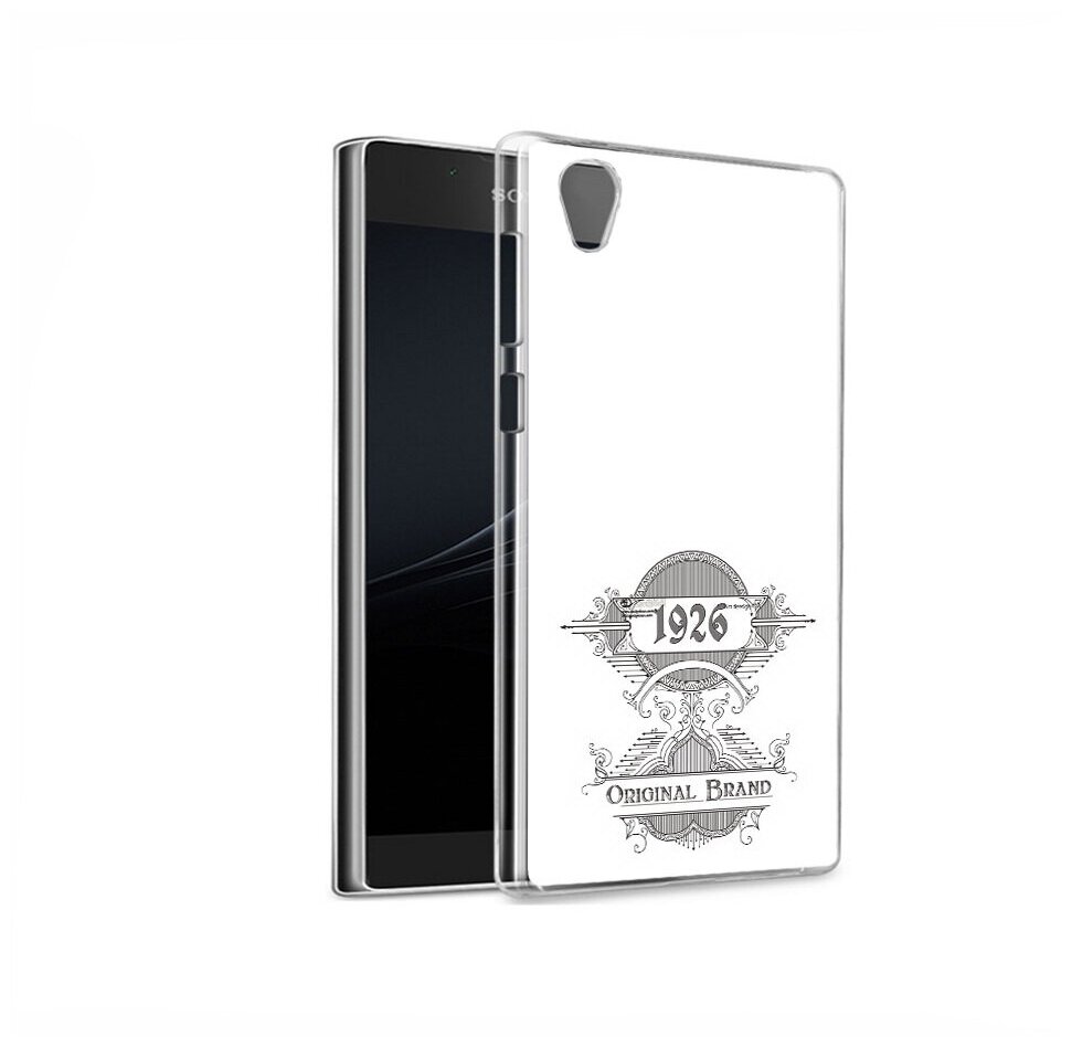 Чехол задняя-панель-накладка-бампер MyPads логотип черно белый для Sony Xperia L1/L1 Dual 5.5 (G3312) противоударный
