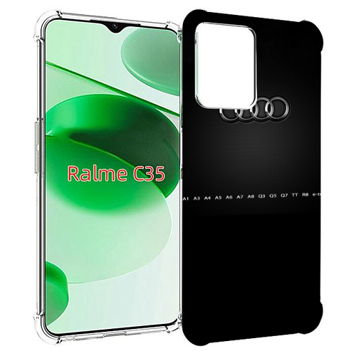 Чехол MyPads audi ауди 1 мужской для Realme C35 / Narzo 50A Prime задняя-панель-накладка-бампер