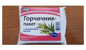 Горчичник-пакет с эвкалиптовым маслом 20 шт