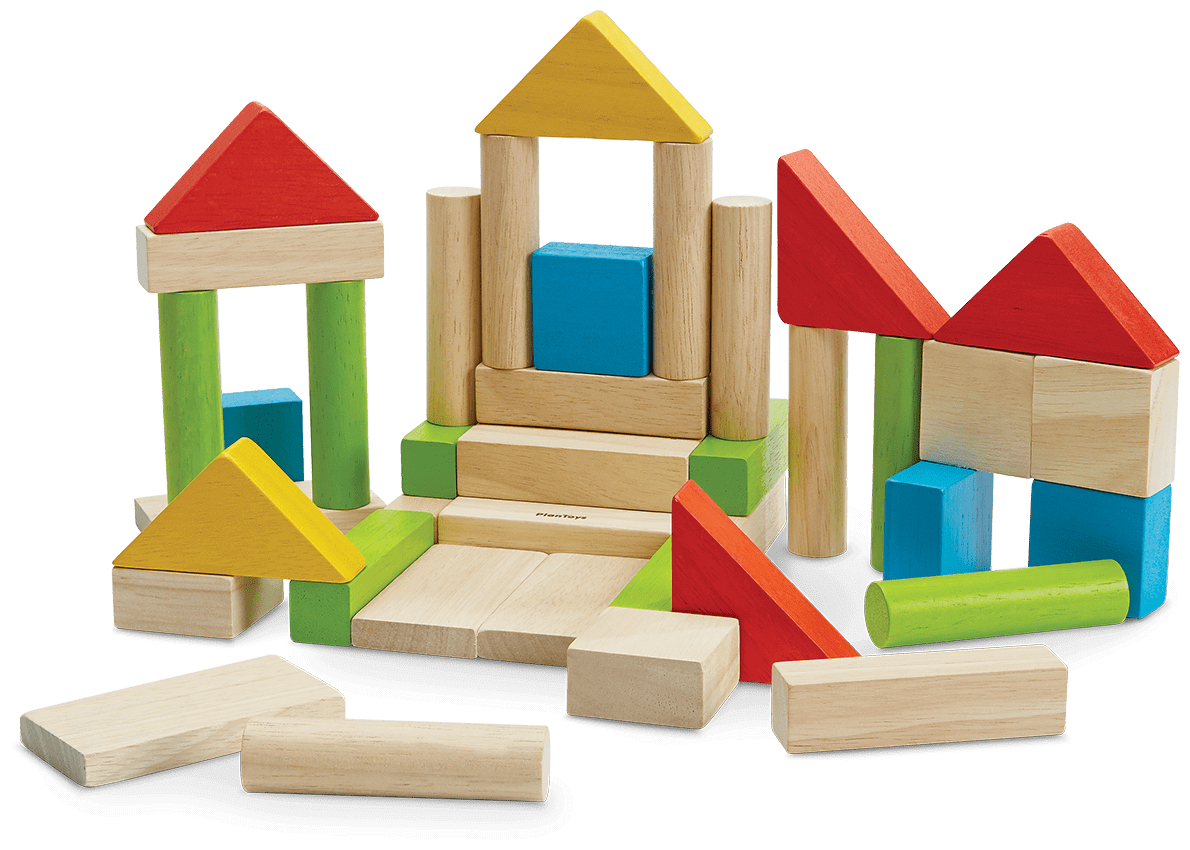 Plan Toys Деревянный конструктор, цветной, 40 шт. - фото №1