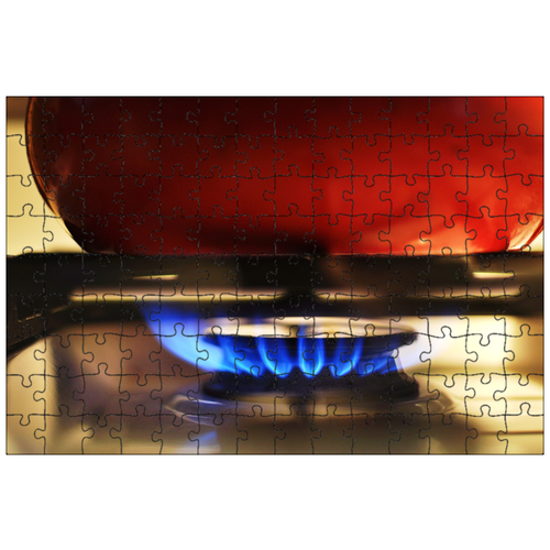 фото Магнитный пазл 27x18см."газ, печь, высокая температура" на холодильник lotsprints