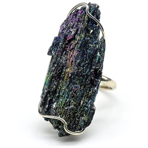 фото Кольцо карборунд ( карбид кремния ) 17*39мм., размер-18 радугакамня радуга камня