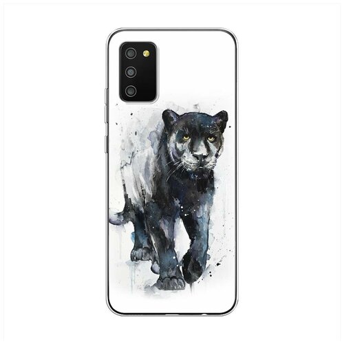 фото Силиконовый чехол "пантера арт 3" на samsung galaxy a02s / самсунг галакси a02s case place