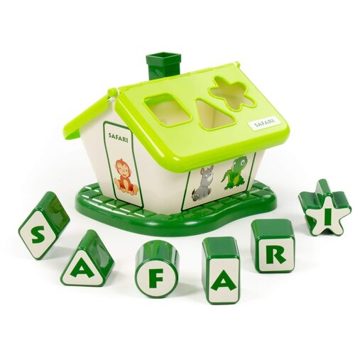 Развивающая игрушка Полесье Садовый домик Сафари, 6 дет., зеленый развивающая игрушка полесье садовый домик сафари голубой