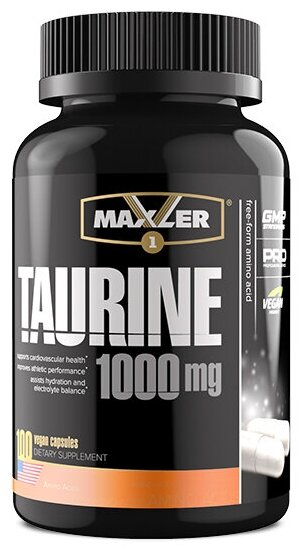 MAXLER USA Taurine 1000 mg (100 веган капсул)